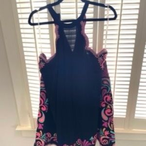 Lilly Pulitzer Quinn Dress in Gypset Swirl Onyx Black M
